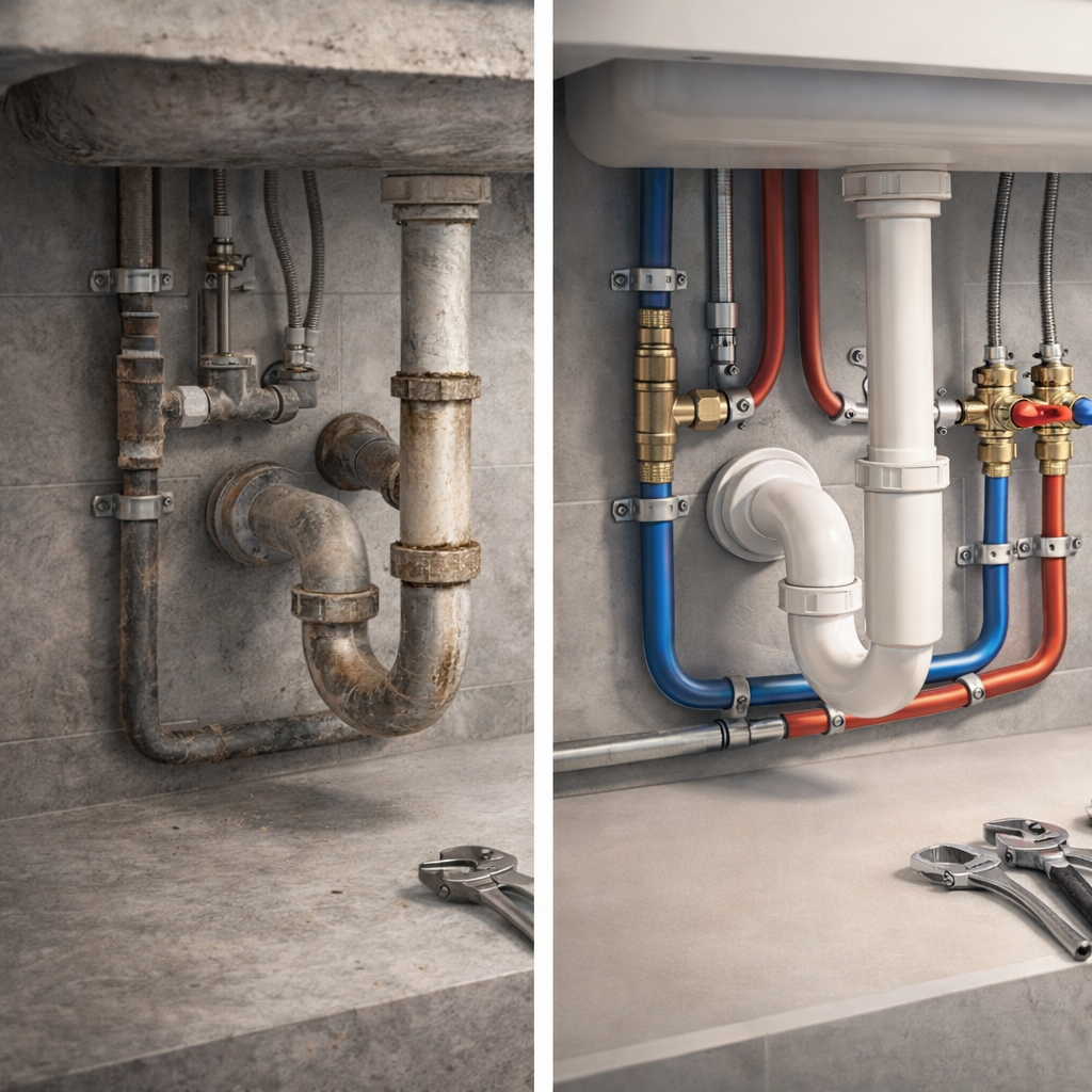 Mutfak Lavabo Su Tesisatı Yenileme Projesi