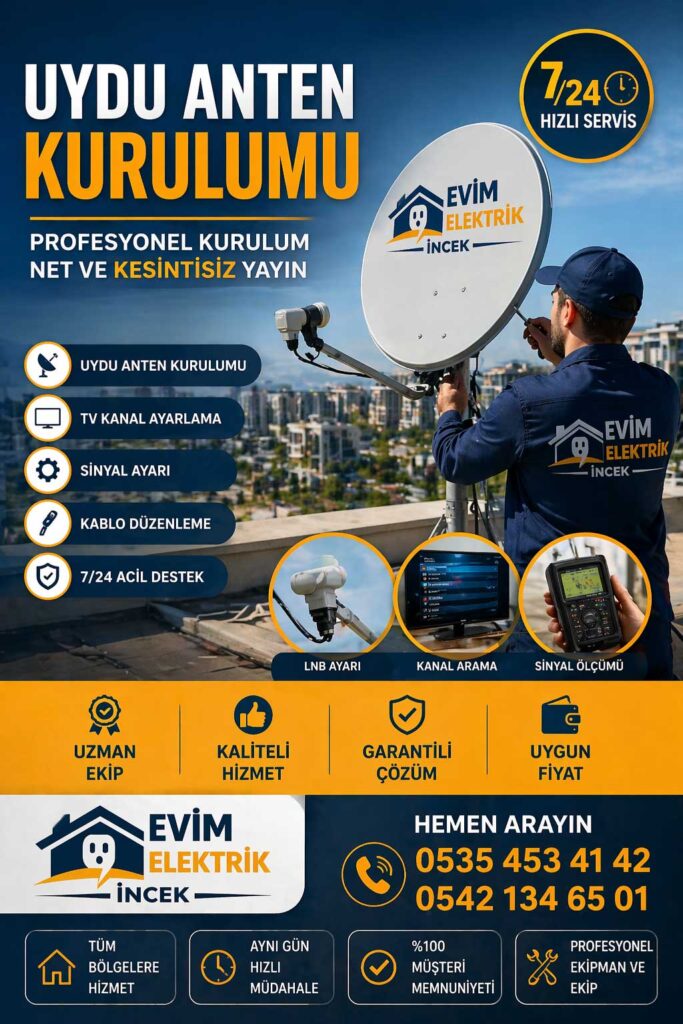 incek uydu tamircisi uydu anten kurulumu çanak anten ayarı