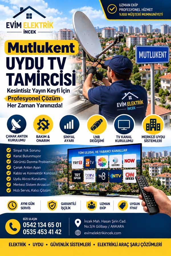 Mutlukent Uydu TV Tamircisi