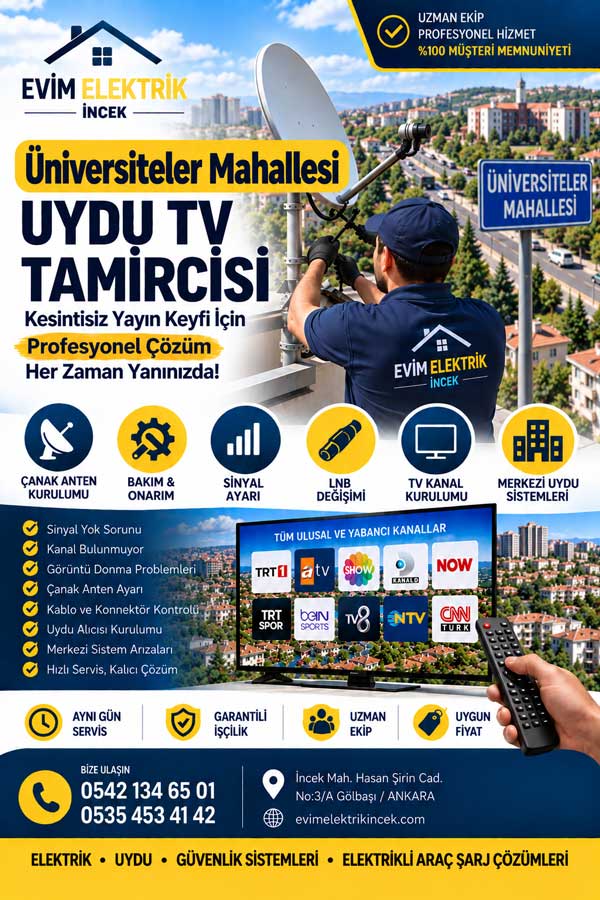 Üniversiteler Mahallesi Uydu TV Tamircisi